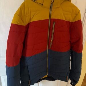 Vibrant Colorblock Men's Puffer Jacket